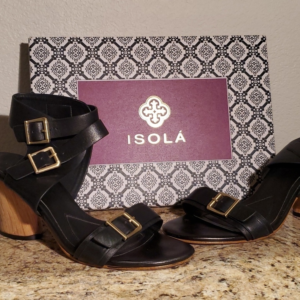 🦋 LOVED UP BLACK ISOLA SANDALS